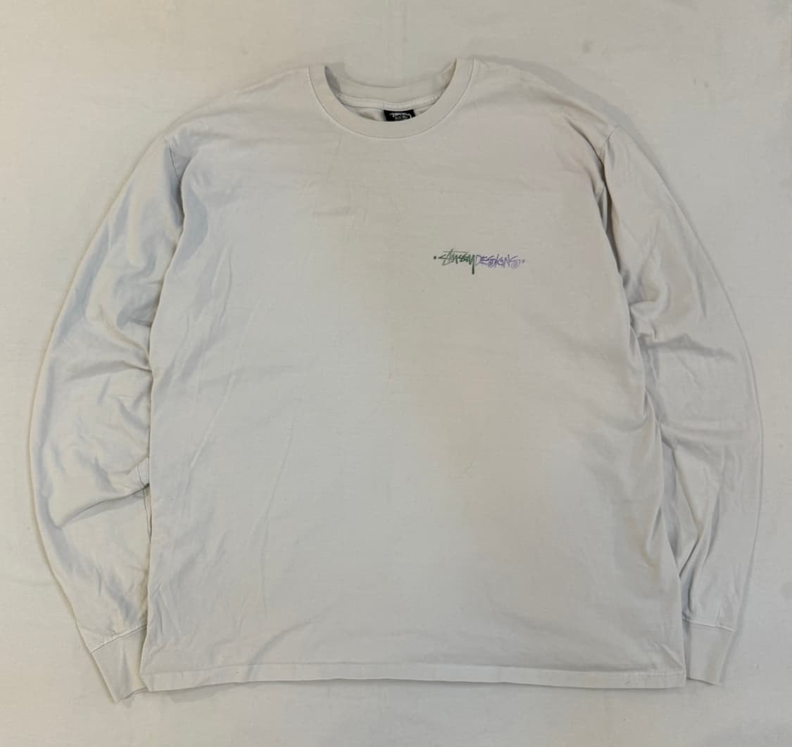 스투시 포지티브 바이브레이션 롱슬리브 티셔츠 화이트 상품이미지3