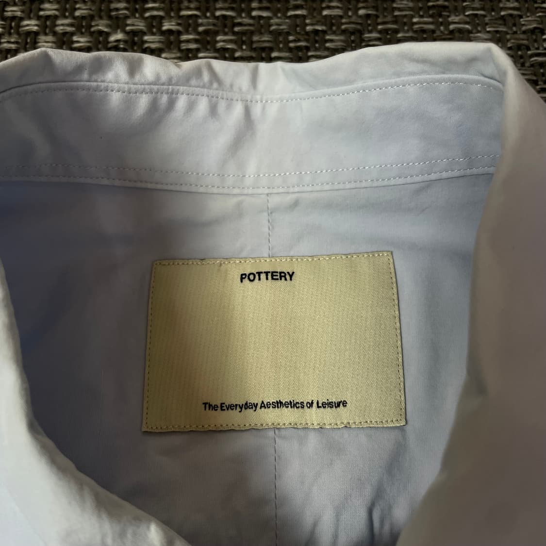 포터리 스카이블루 원포켓 코튼 긴팔 셔츠  상품이미지4