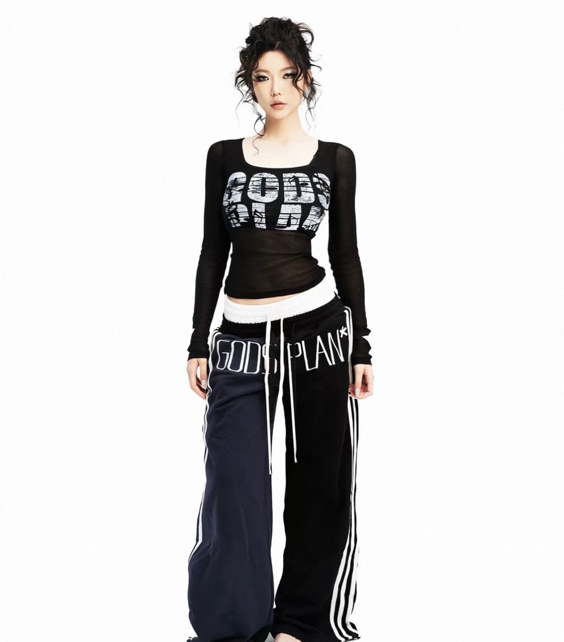 Gods plan 탑 빈티지 펑크 상품이미지2