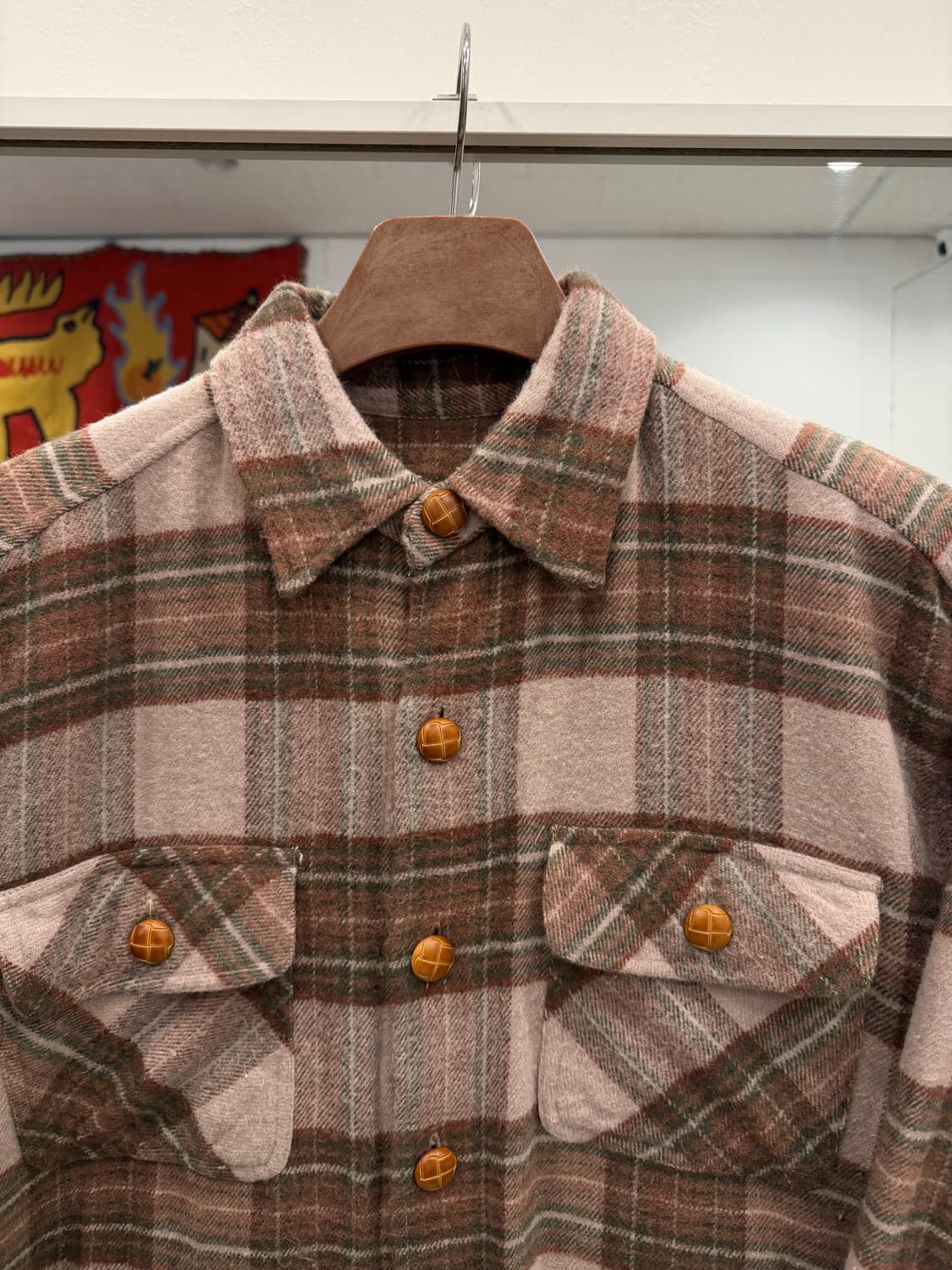 Vtg 빈티지 쉐르파 체크 셔츠 자켓 상품이미지3