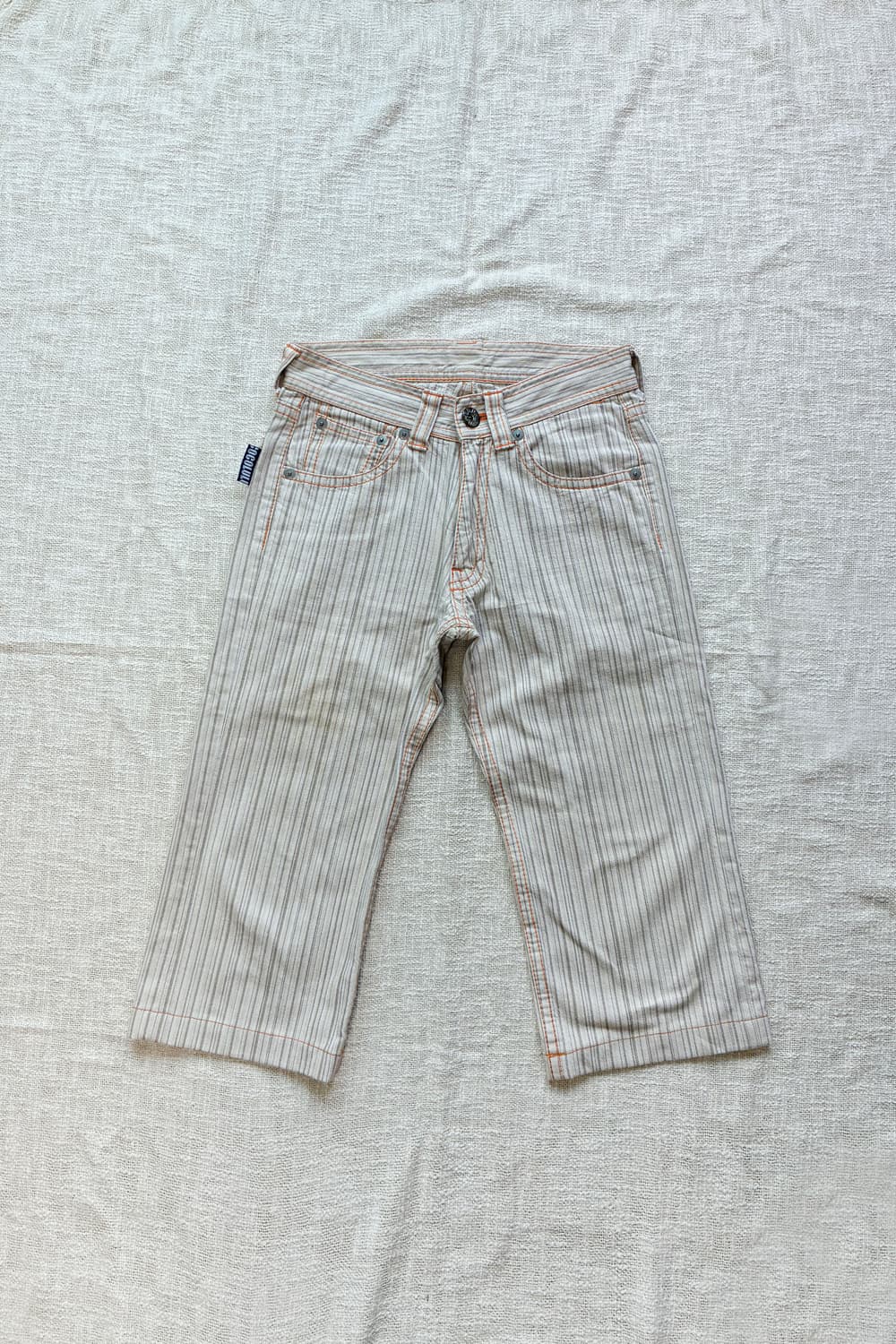 Cocolulu Stripe Cropped Denim Jeans 상품이미지5