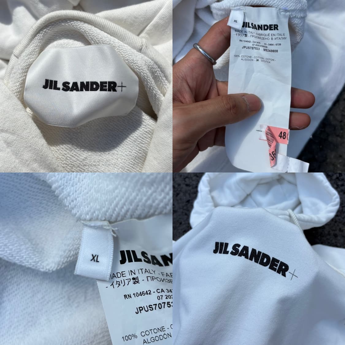 Jil Sander 질 샌더 미드로고 후드티 XL 상품이미지7