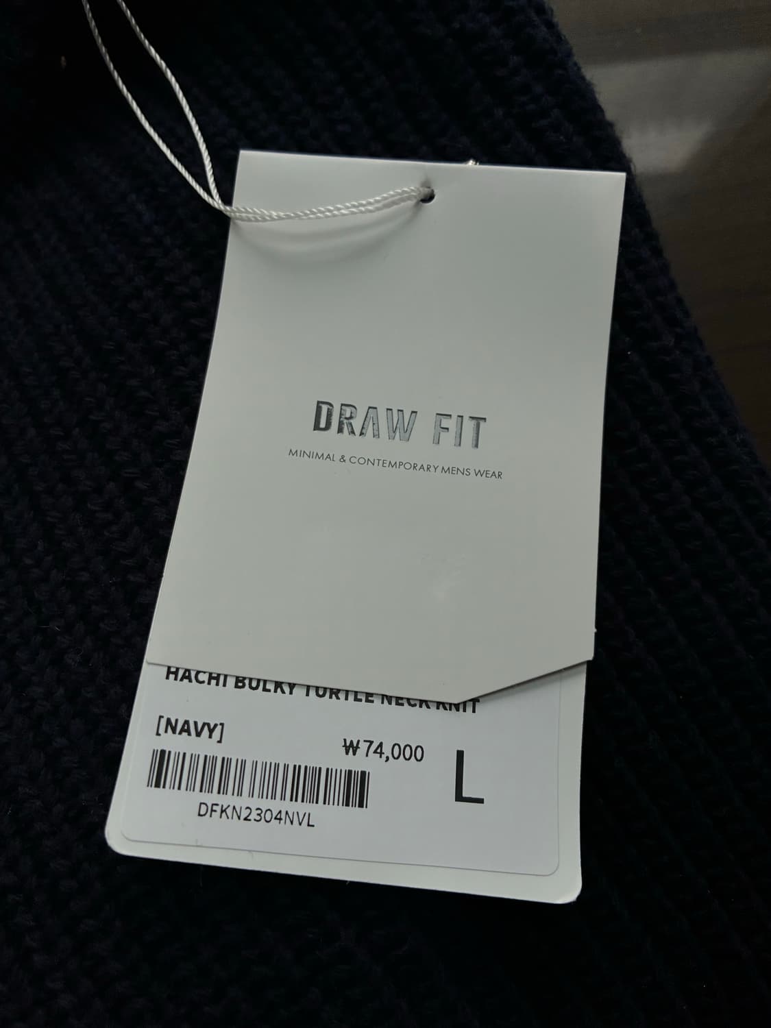 (새상품(L) 드로우핏 하찌 벌키 터틀넥 니트 [NAVY] 판매 상품이미지9