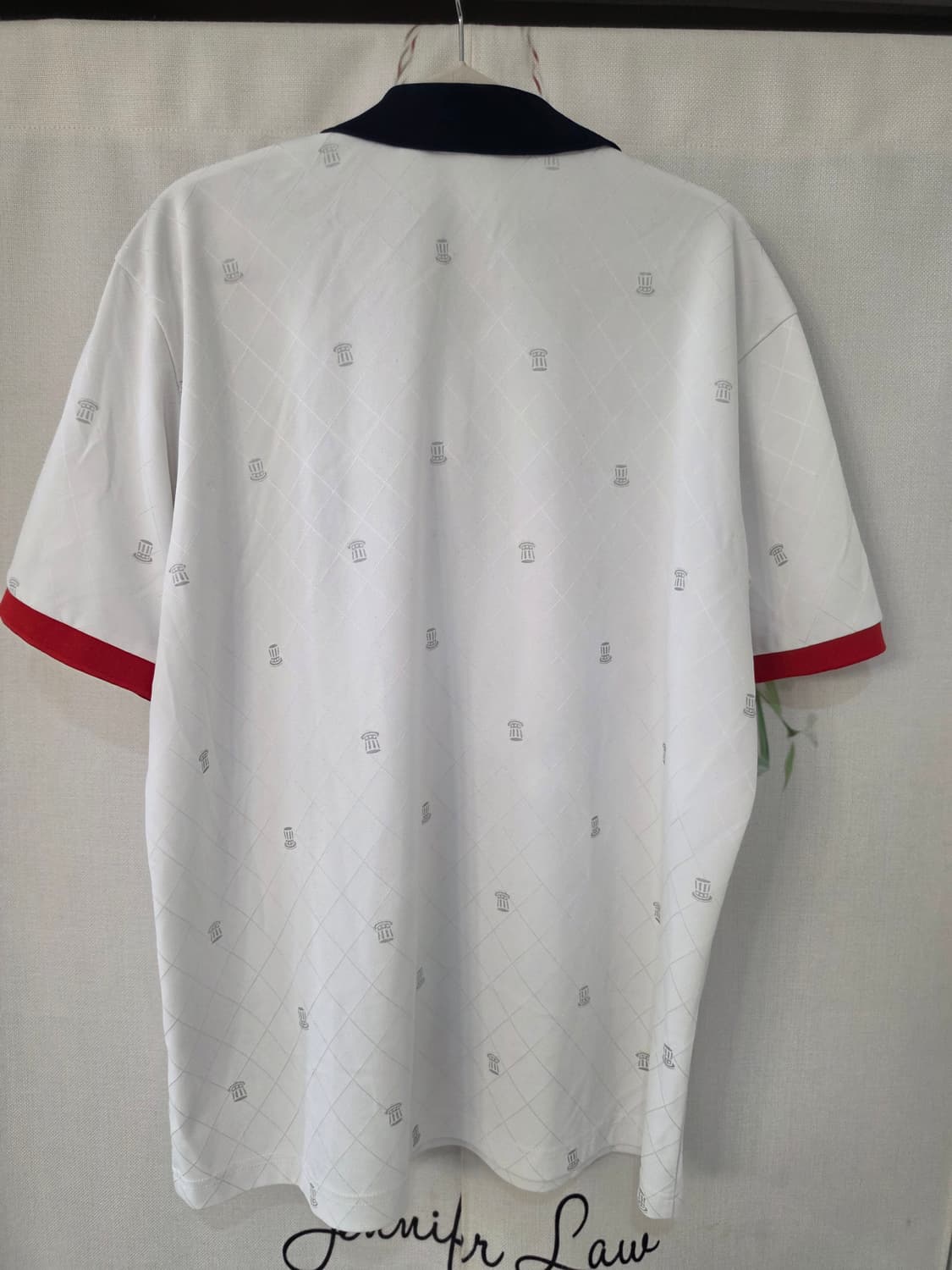 110)핑 화이트 골프웨어 반팔 카라티 상품이미지2