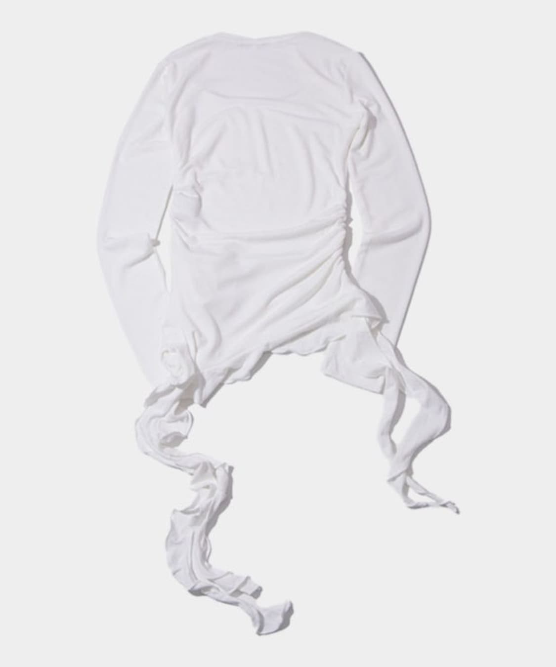 사이드 셔링 프릴 나시 레이어드 슬림핏 롱 슬리브리스 상품이미지1