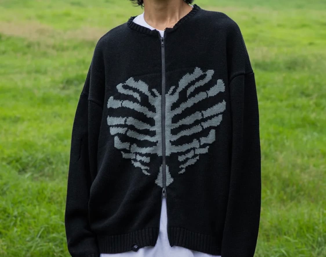 엑스톤즈 보운 니트 집업 상품이미지1