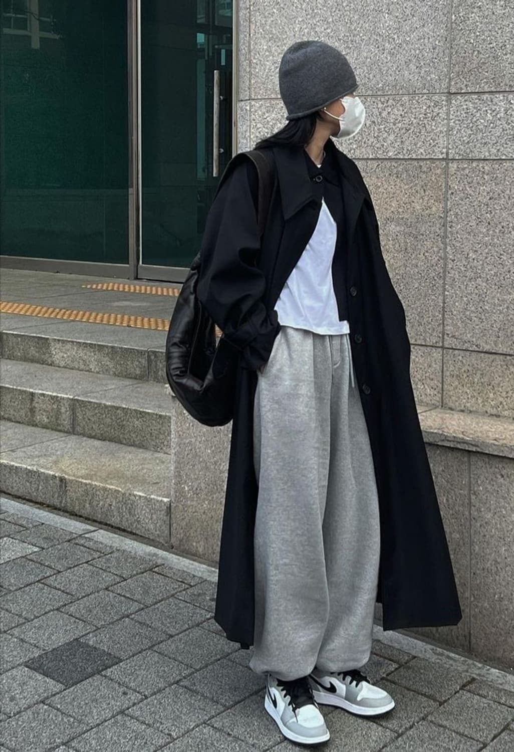 트리밍버드 싱글 트렌치 코트 블랙 상품이미지2