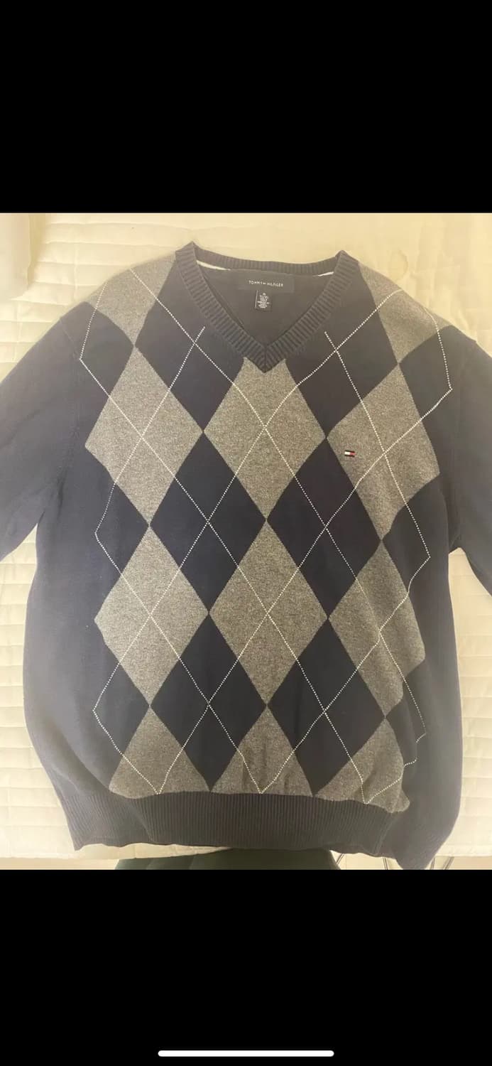 타미힐피거 아가일니트 상품이미지1