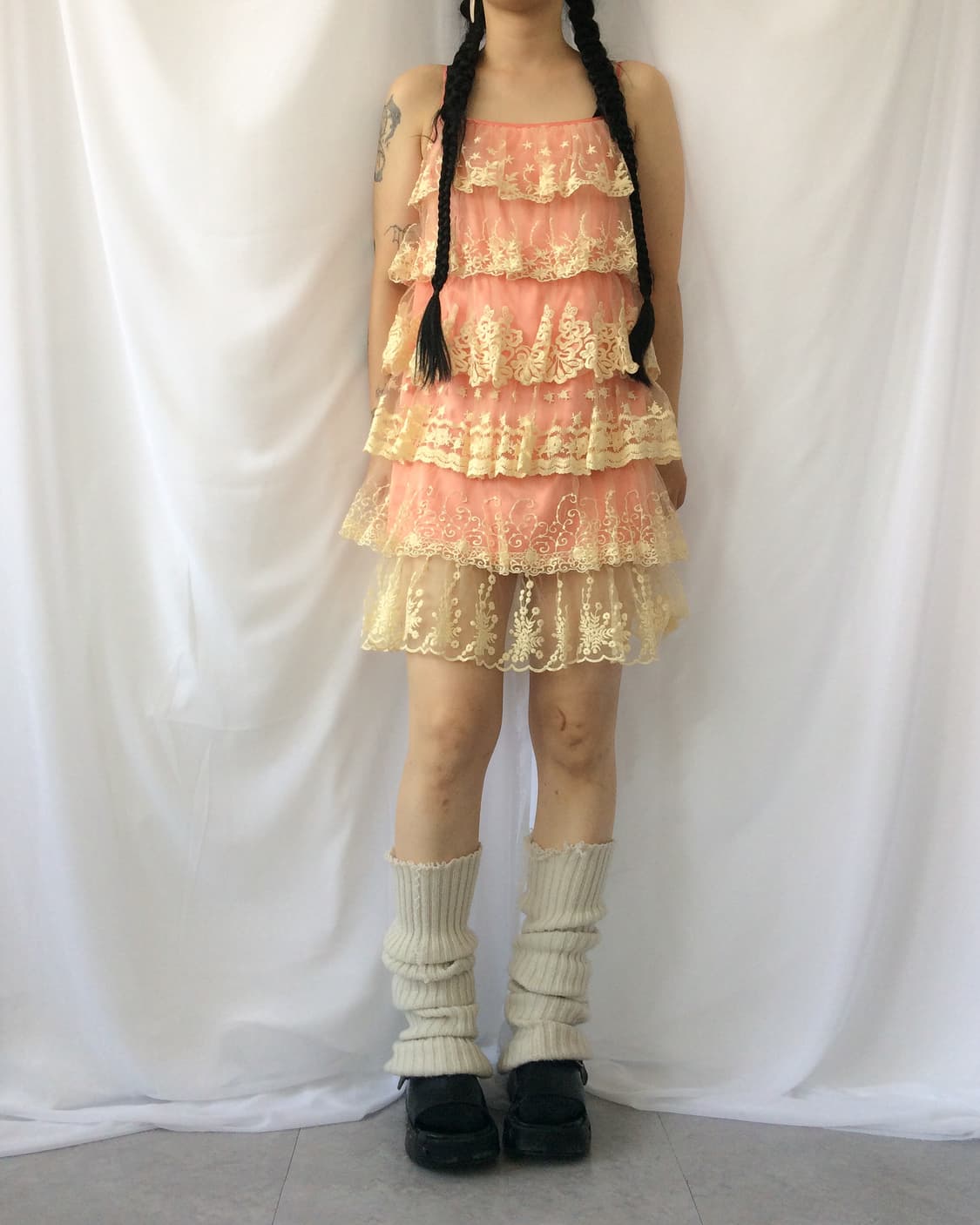 Lace layer sleeveless onepiece 상품이미지1