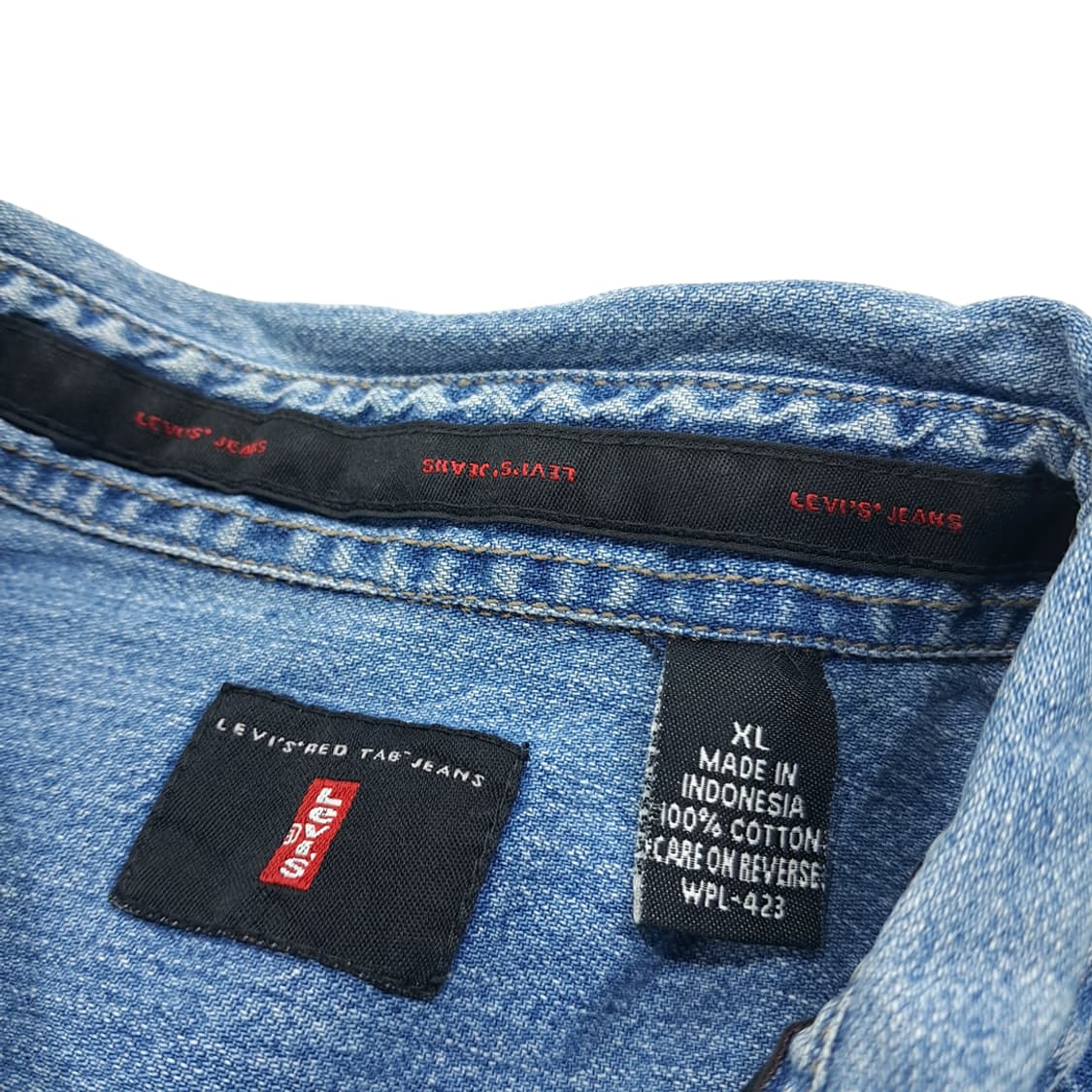 CL530 XL 리바이스 90s 레드탭 60521 데님 셔츠 남방 상품이미지3