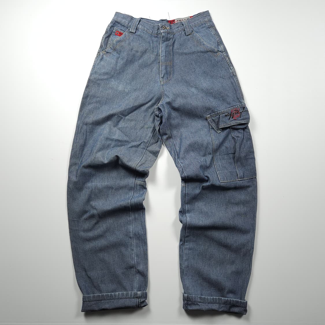RUFF RYDERS 샴브레이 카펜터 데님 워크 팬츠 (M) 상품이미지1