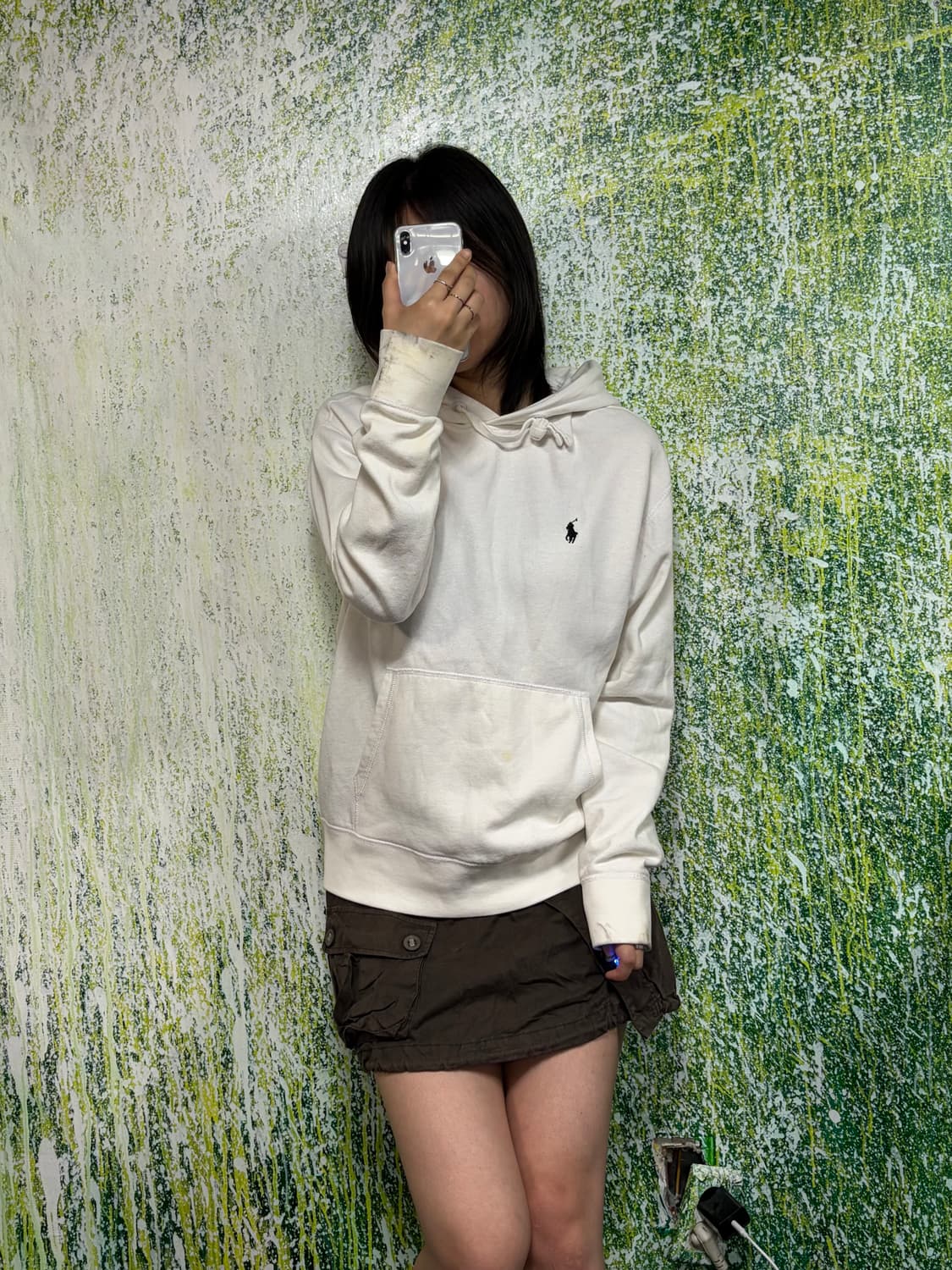 폴로 랄프로렌 신형 화이트 후드티 M 상품이미지5