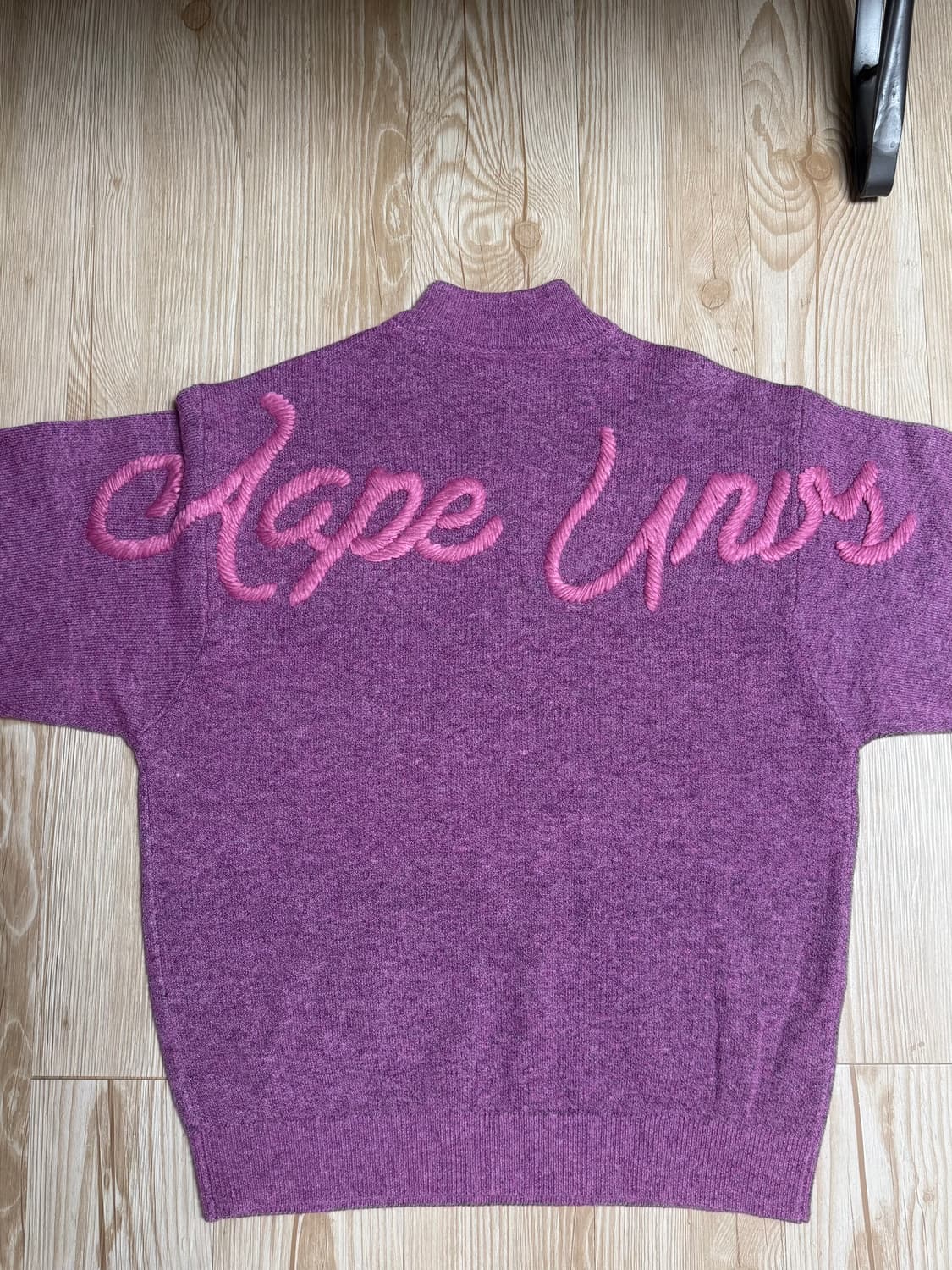 에이프 하프 집업 니트 핑크 상품이미지3