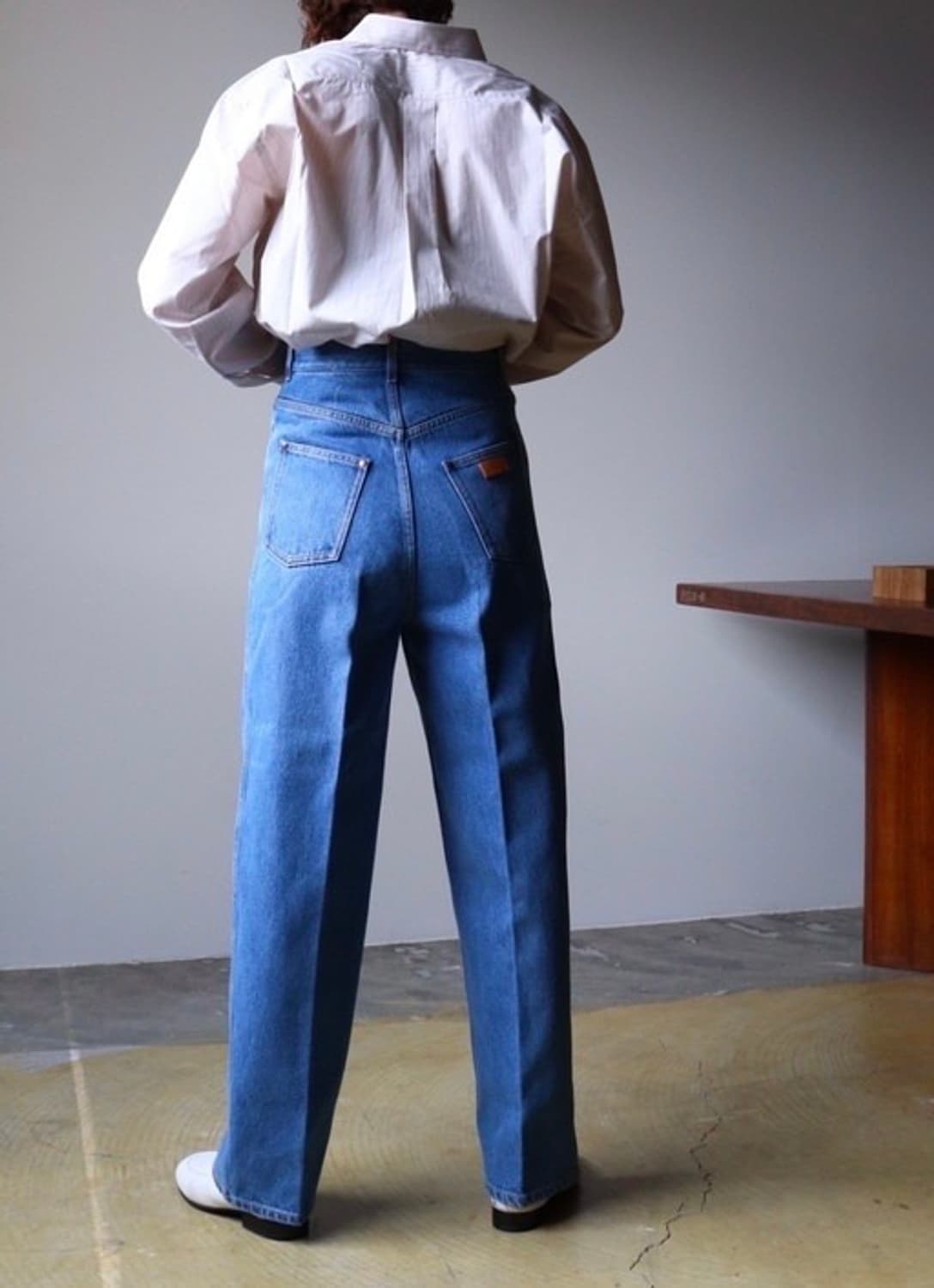 Cristaseya 크리스타세야 블리치드 하이웨스트 데님 청바지 s사이즈 상품이미지1