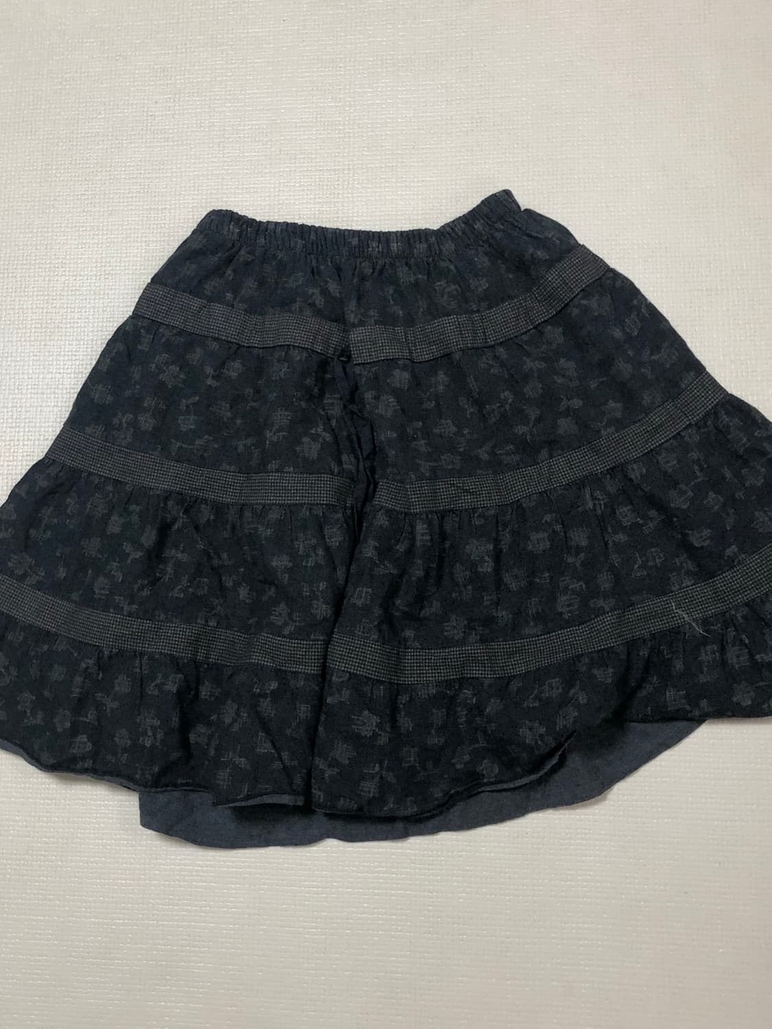 빈티지 딥 카키 모리 프릴 스커트 상품이미지9