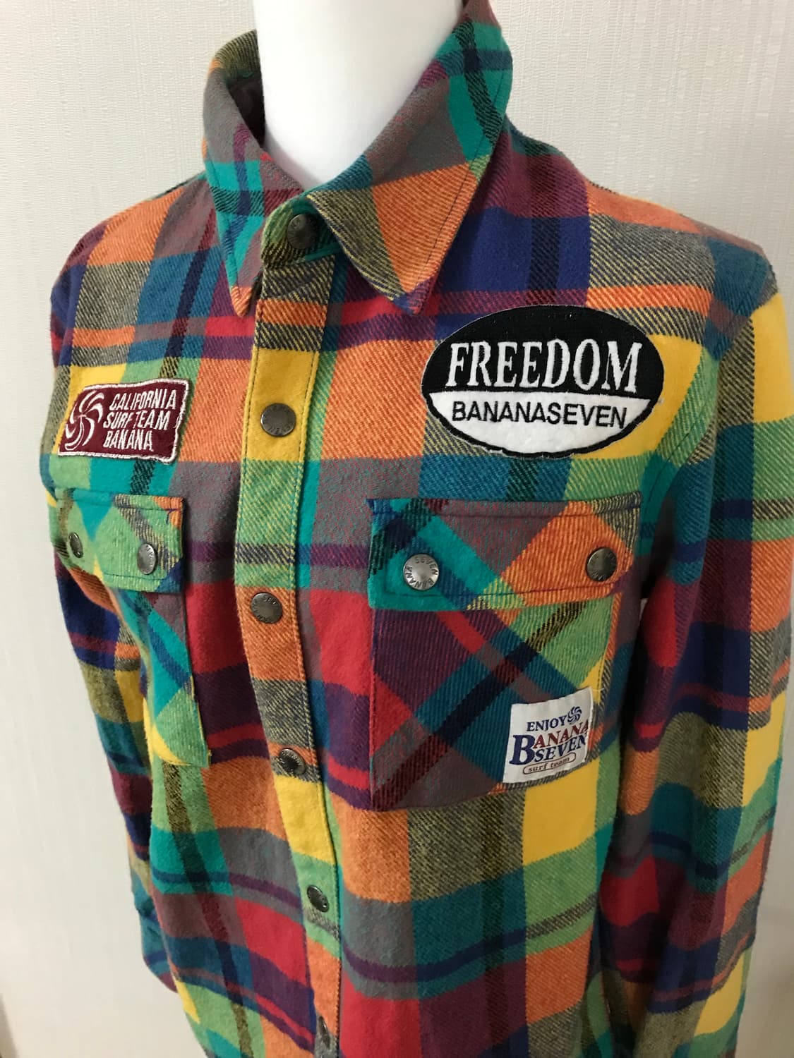 하구미 Banana Seven 캘리포니아 서프 팀 플란넬 셔츠 상품이미지2