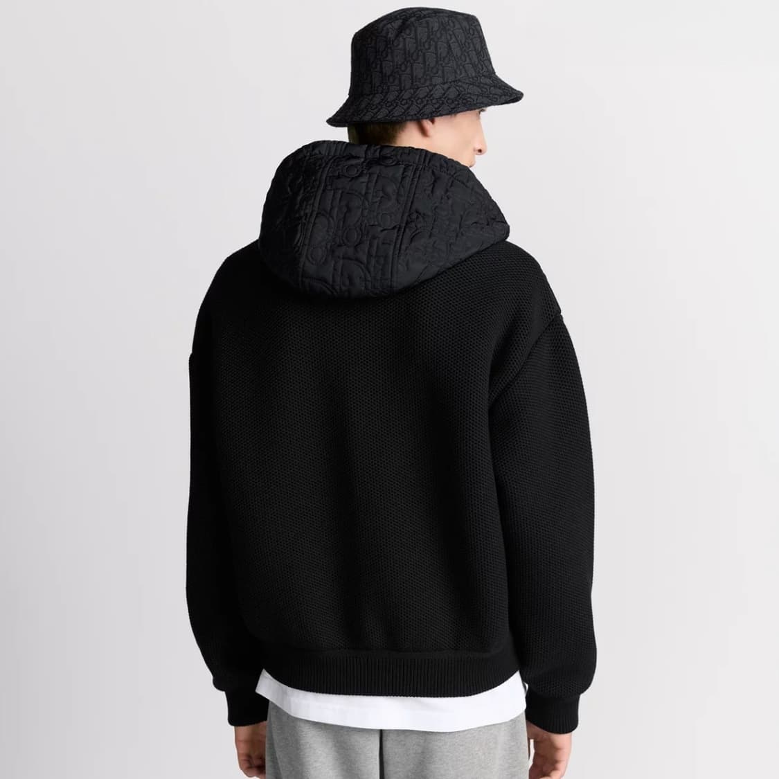 [S+급/XL] 디올 오블리크 후드 니트패딩 블루종 자켓 상품이미지8