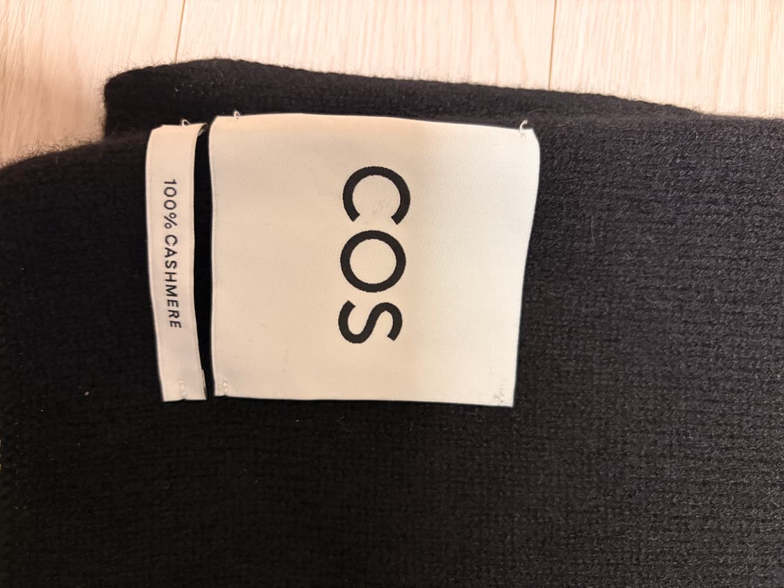 코스 퓨어 캐시미어 머플러 블랙/ cos 상품이미지2