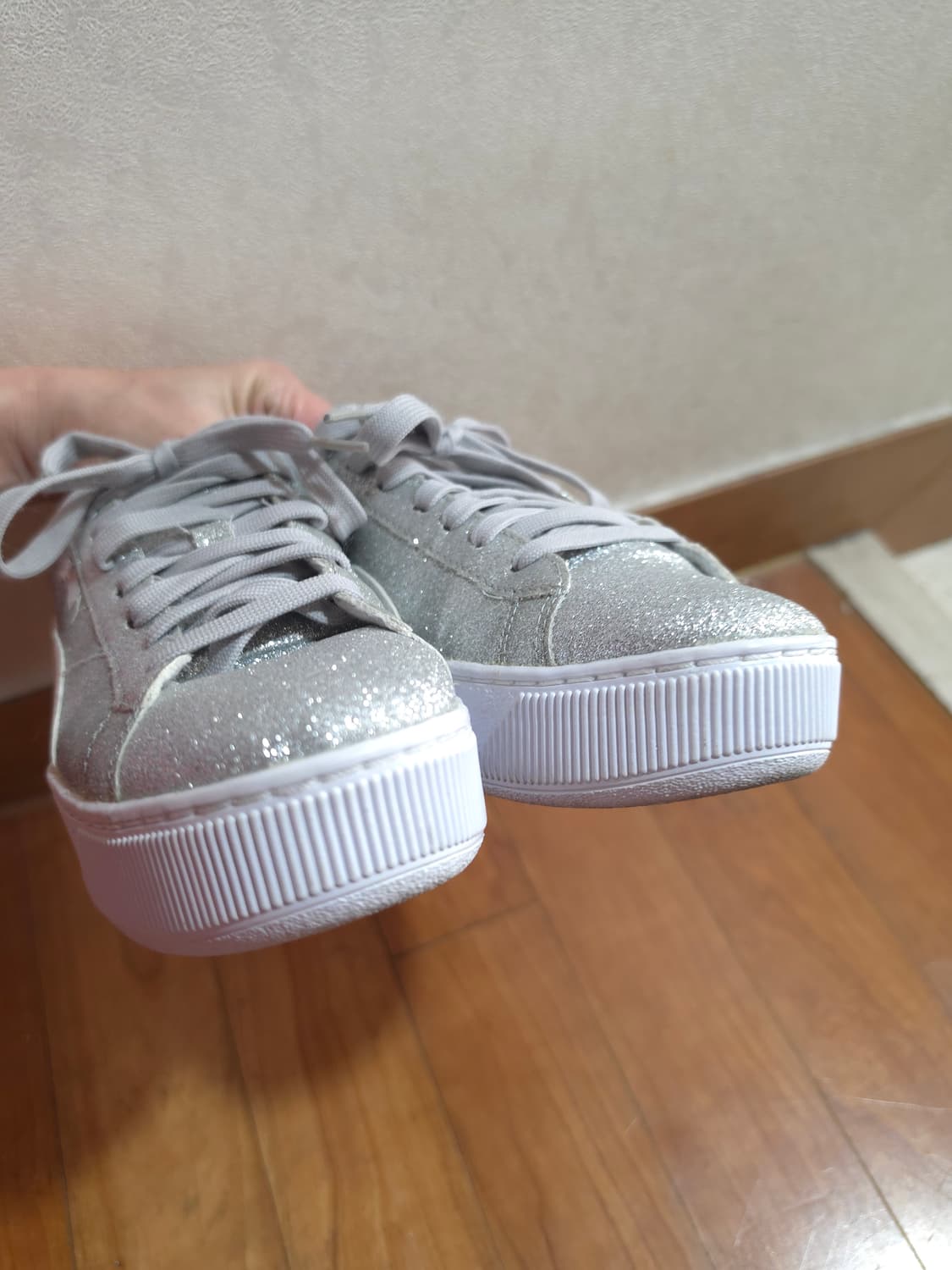 푸마 실버 그레이 글리터 플랫폼 스니커즈 상품이미지7
