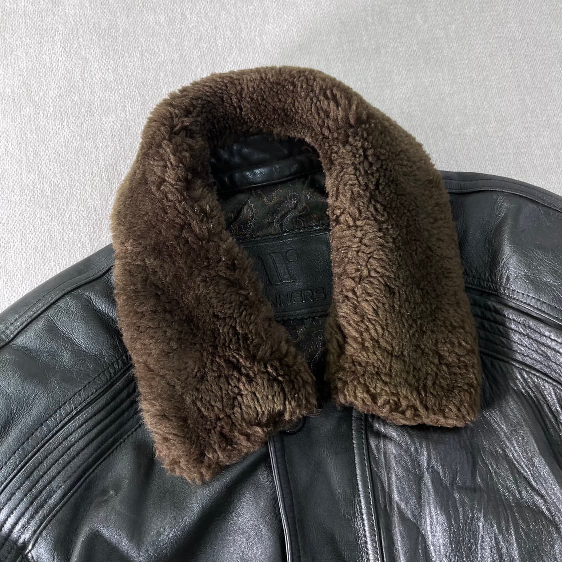 100 아메리칸 빈티지 90s 투웨이 퍼카라 가죽 자켓  상품이미지2