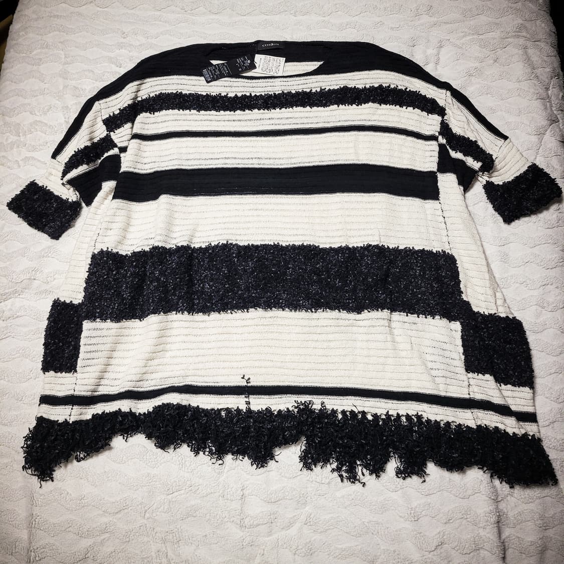 18ss Civarize “Ciel” Fringe Poncho Knit 상품이미지4