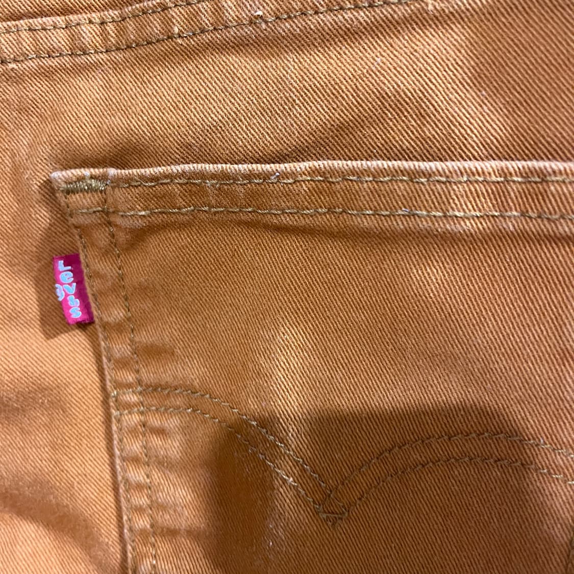 (29/32) 리바이스 511 디스트로이드 주황 데님 진 상품이미지4