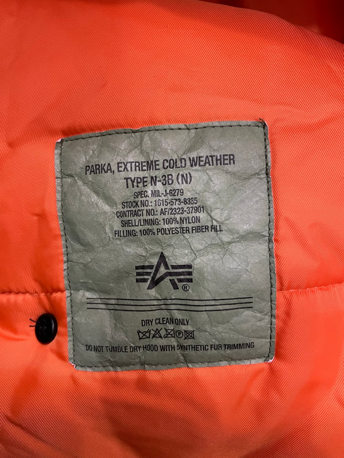 알파인더스트리 n3b 야상 파카 블랙 상품이미지10