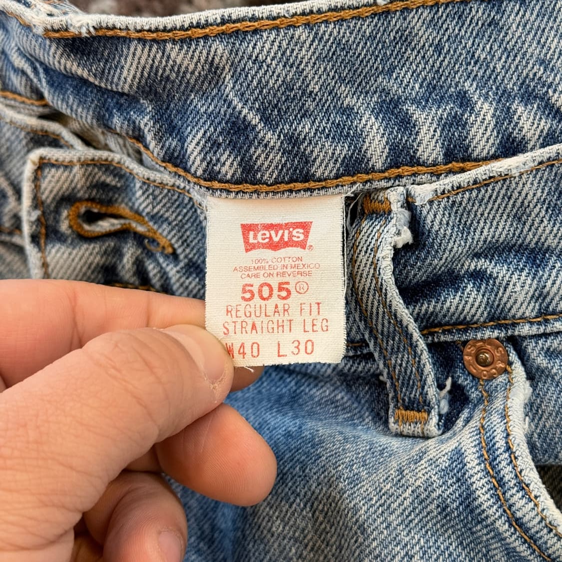 90S 리바이스 505 오렌지탭 멕시코 어셈블 40 상품이미지8