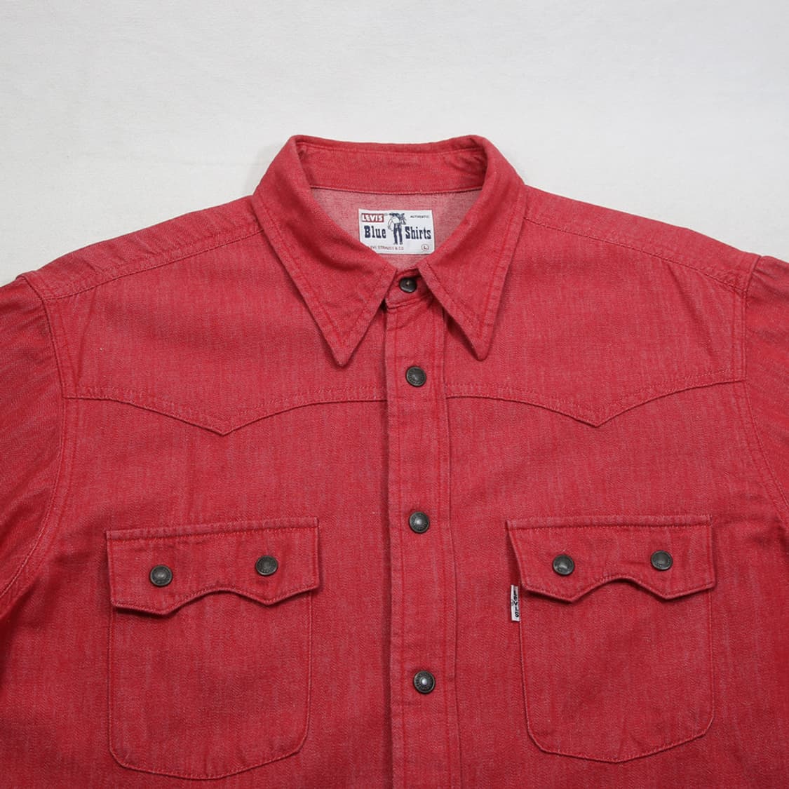 (착용컷) 90's 리바이스 화이트탭 웨스턴 셔츠 (남성용 103) 상품이미지5
