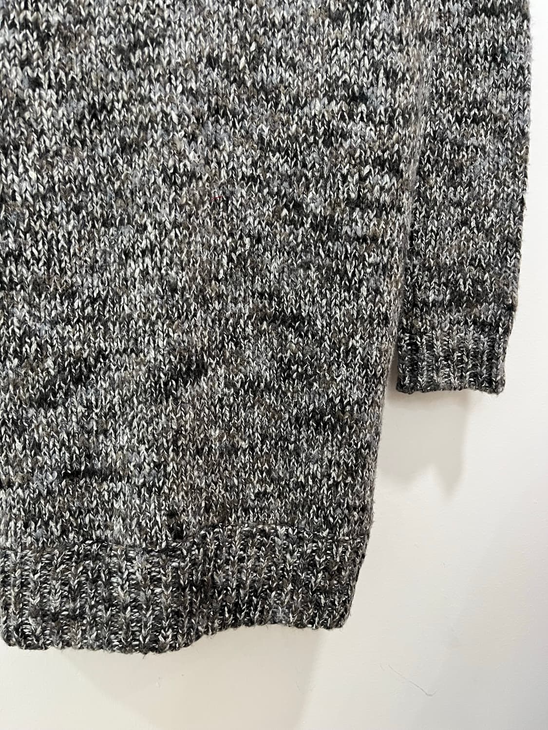 일본 빈티지 모리걸 하이넥 그레이 니트 롱가디건 상품이미지10