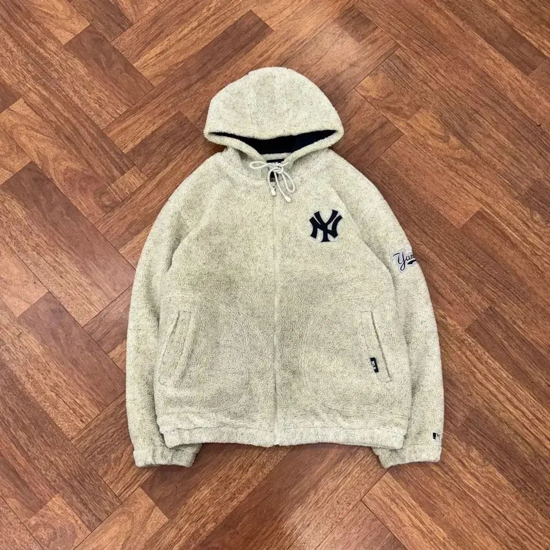 100(XL) MLB 뉴욕 양키스 올드스쿨 양털 자켓  상품이미지1