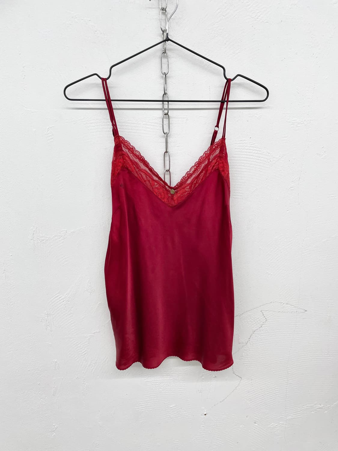 레드 새틴 레이스 슬립 상품이미지4