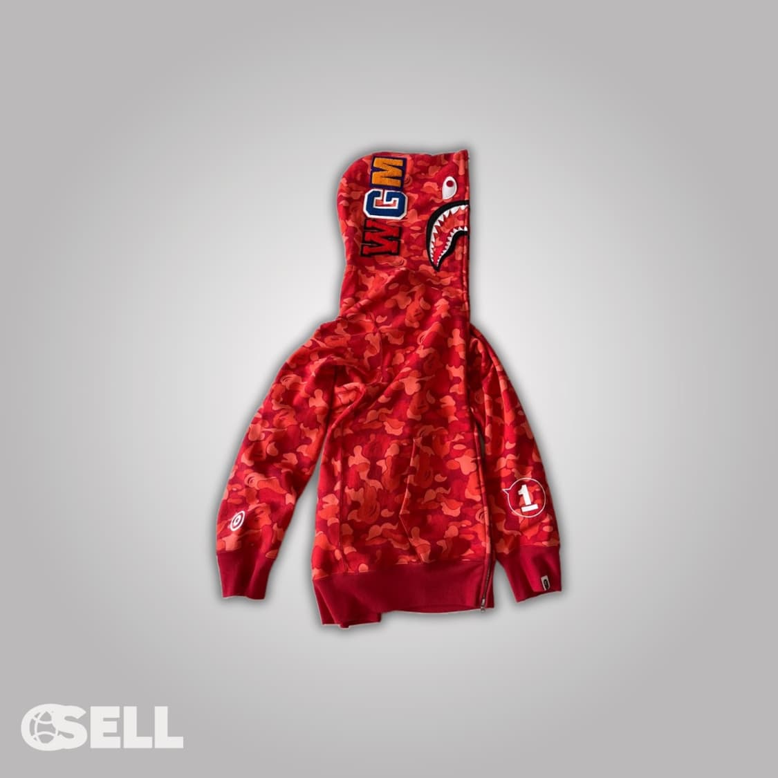 베이프 레드 샤크후드 상품이미지1