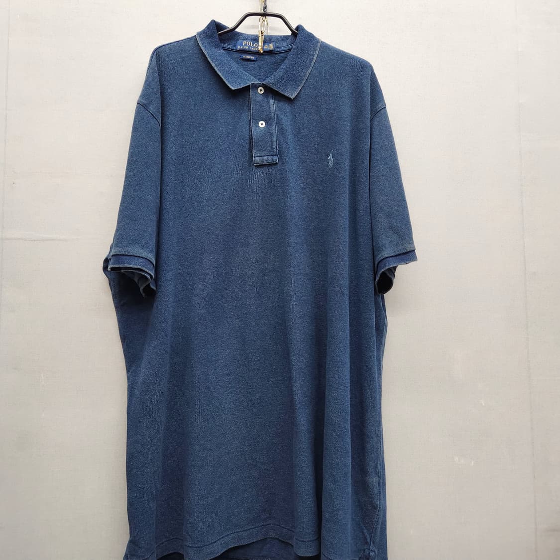 폴로랄프로렌 로고 데님 반팔카라 XXL(2XL~3XL)ㄱ 상품이미지1