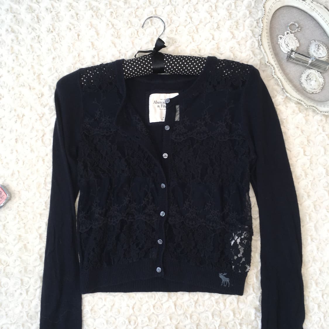 abercrombie & fitch navy lace cardigan 상품이미지1