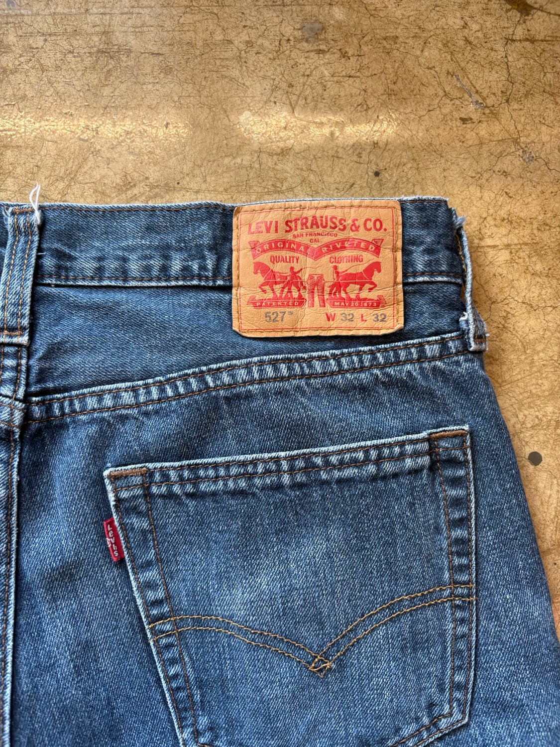 리바이스 527 부츠컷 진청 데님 상품이미지5