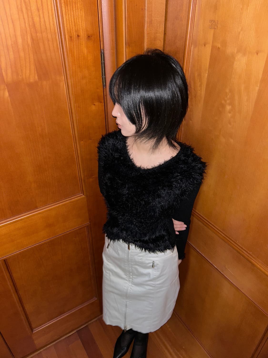 Rough Black Fur Knit 상품이미지1