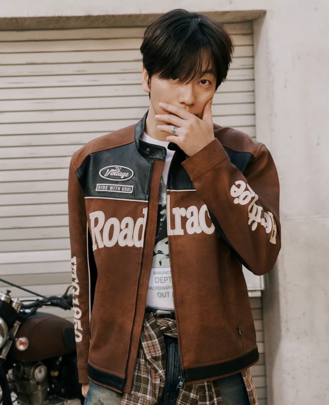 (M) 버커루 스웨이드 배색 라이더 자켓 상품이미지2