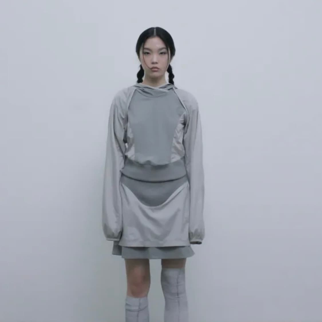 오호스 투웨이 후디 볼레로 카키 상품이미지4