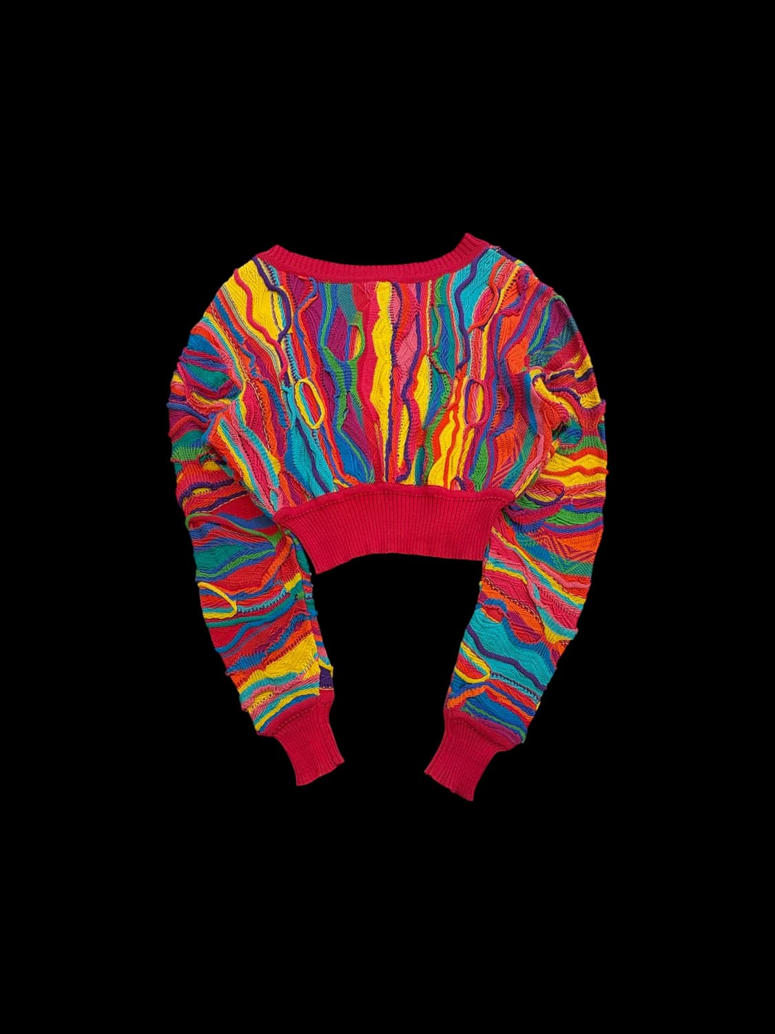 쿠지 오스트레일리아 크롭 3D 니트 스웨터 상품이미지2