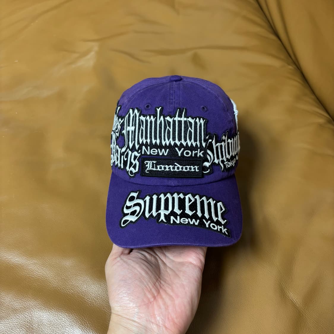 Supreme 슈프림 6패널 볼캡 모자 City Patch Purple 상품이미지2