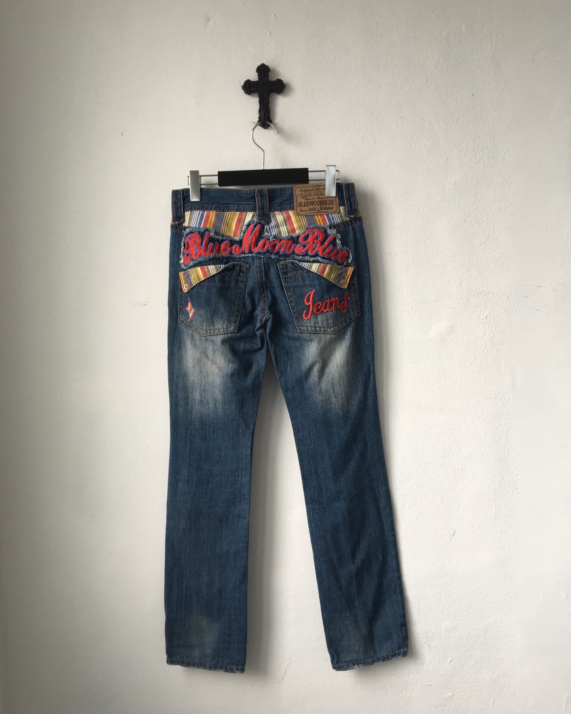 Back patch point denim pants 상품이미지1