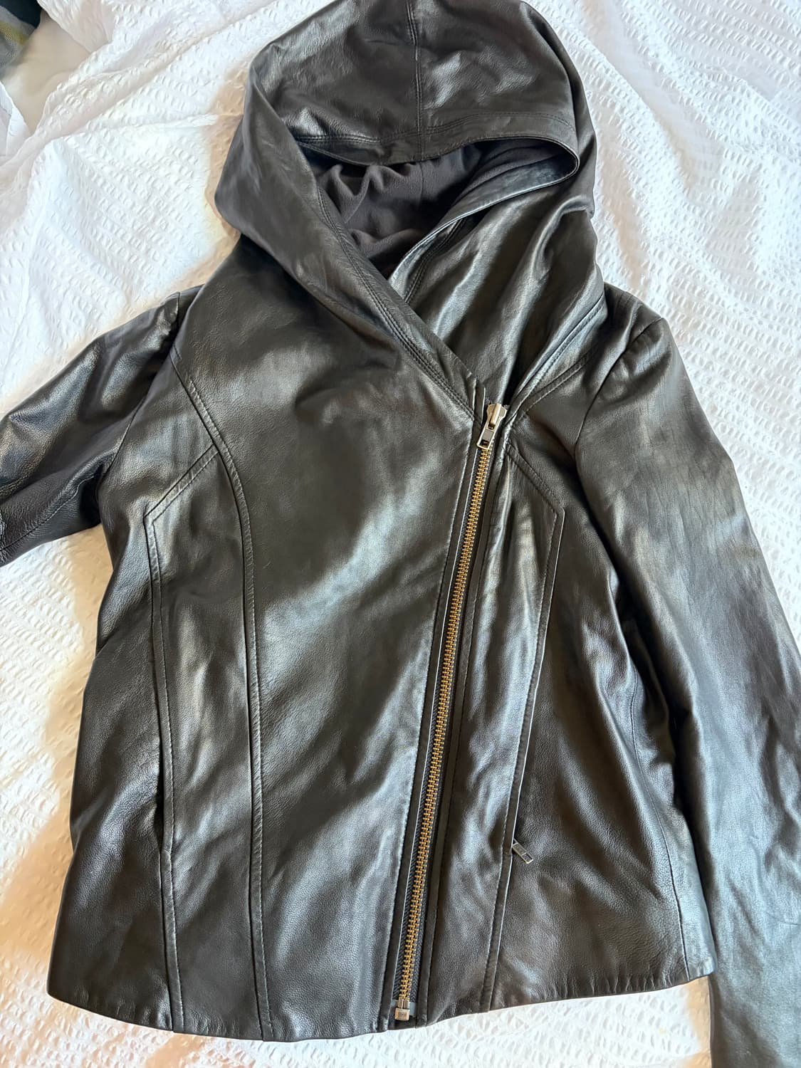 헬무트랭 램스킨 바이커 자켓 상품이미지1