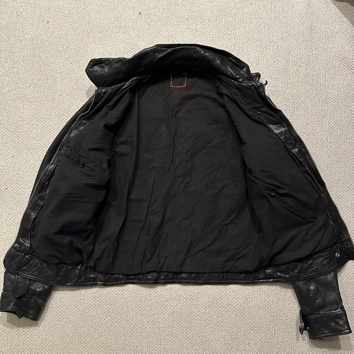 90s HugoBoss 휴고보스 양가죽 레더 자켓 상품이미지6