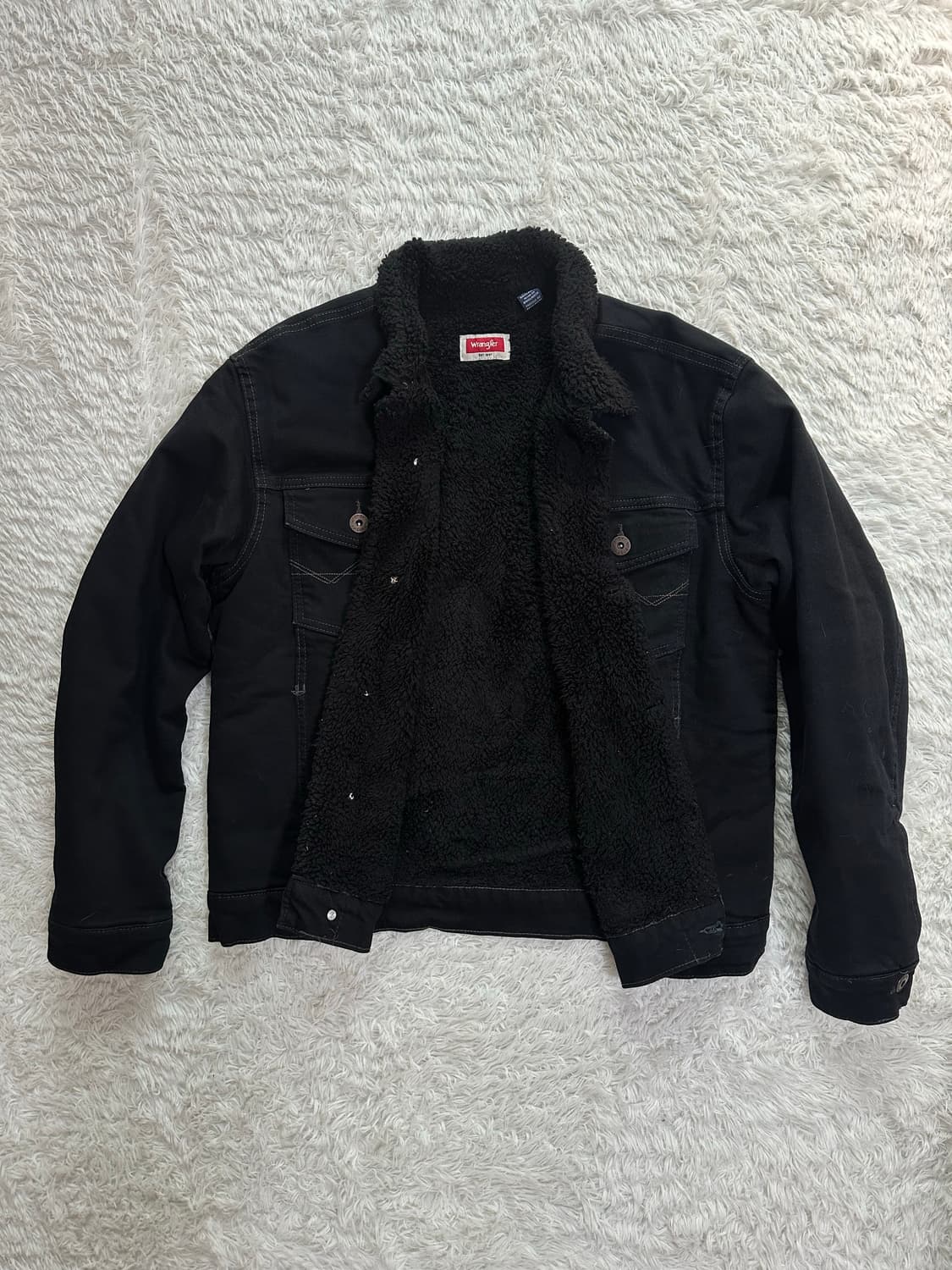 랭글러 블랙 데님 쉐르파 자켓 M 상품이미지5