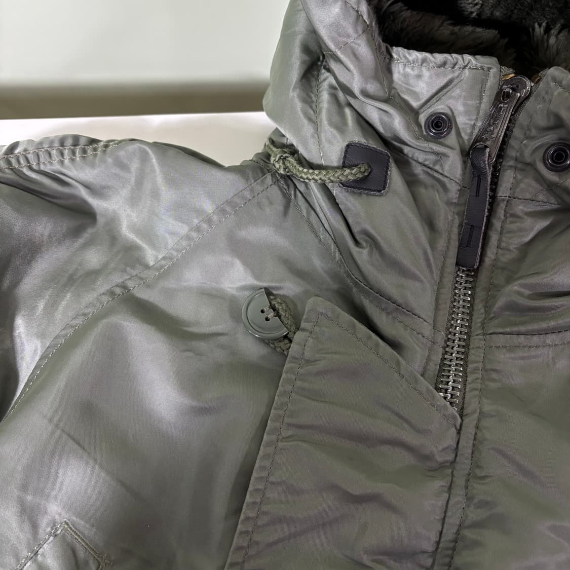 M 알파인더스트리 카키 누빔 N3B점퍼 상품이미지3