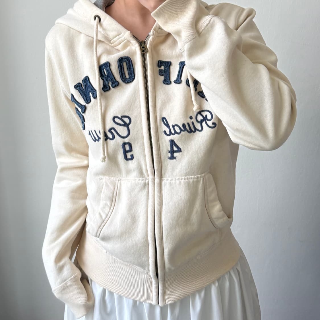 [M] 후아유 아이보리 후드집업 상품이미지2