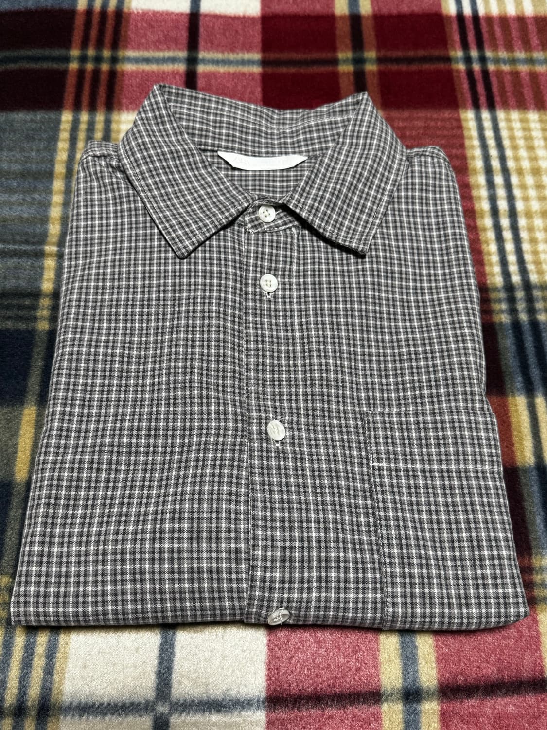 자라 체크 스트럭처 셔츠 상품이미지5