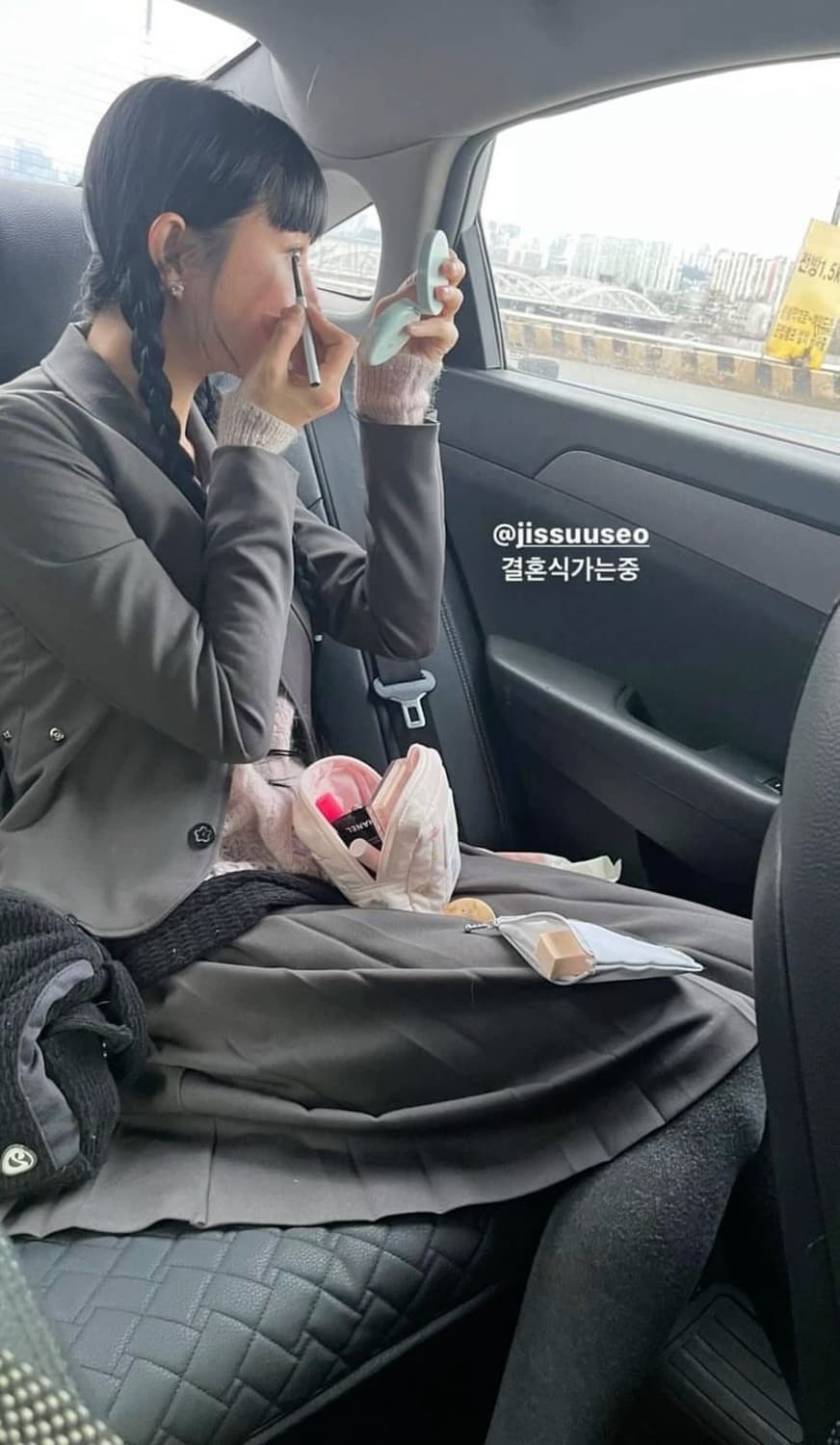 스마트어반유즈풀 코이세이오 셋업 플리츠 스커트 자켓 상품이미지3