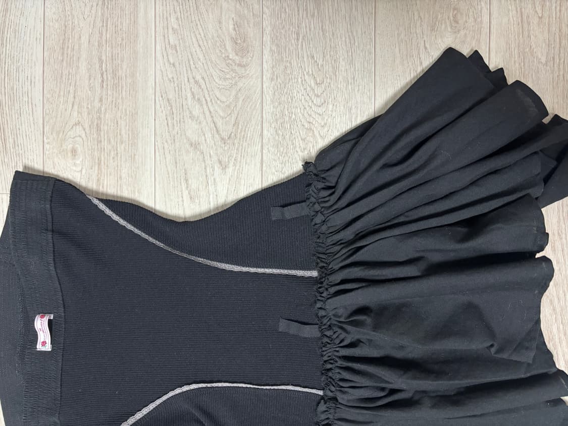 스컬프터 튜브탑 로우웨이스트 드레스 블랙 상품이미지5